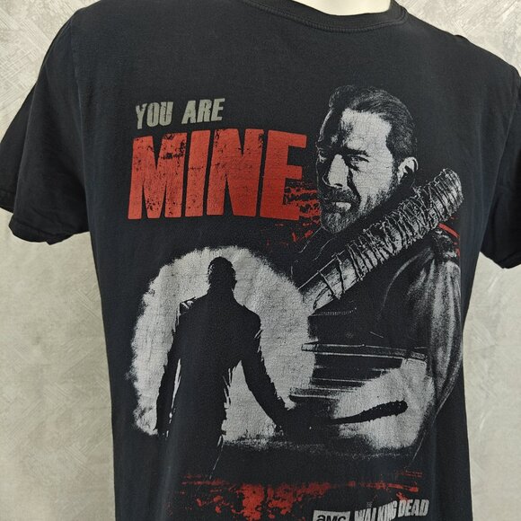 The Walking Dead Shirt Mens Large Black Graphic Print Negan Lucille You Are Mine - Picture 6 of 14